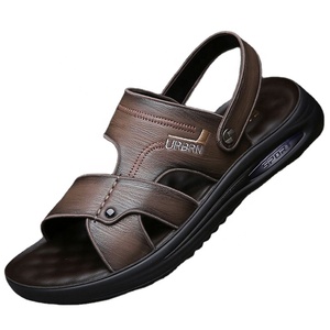 Sandales Urbn pour hommes, style toutes saisons, à bout ouvert, semelle extérieure en caoutchouc, semelle intermédiaire en EVA, à enfiler - Product Image 1