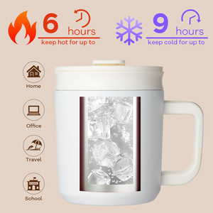 Taza de <span class=keywords><strong>Café</strong></span> de Acero Inoxidable de Doble Pared Everich para Camping, 12 oz, con Aislamiento Térmico de 12 a 24 Horas y Asa - Product Image 5