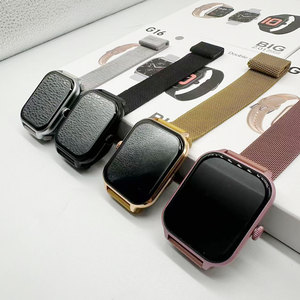 Nuovo Arrivo G16 <span class=keywords><strong>Smartwatch</strong></span> <span class=keywords><strong>con</strong></span> Doppio <span class=keywords><strong>Cinturino</strong></span> Set 2 in 1 Schermo Grande HD <span class=keywords><strong>Acciaio</strong></span> Inossidabile Impermeabile - Product Image 1