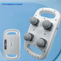 NINGDECRIUS 4 Head Cordless Fascia Massage Gun Kontrol Waktu Bahan ABS Getaran Jaringan Dalam Pemijat Tubuh Baterai 1300mAh