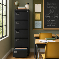 Archivador Metálico Khizana Personalizado, Gabinete de Almacenamiento de Acero con 3 Cajones y Cerradura para Oficina y Hogar
