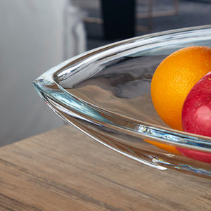 Bol de service celtique en cristal bleu, avec bols à pied et assiettes, grand bol à salade de légumes assiettes banquet 1075 - Product Image 6