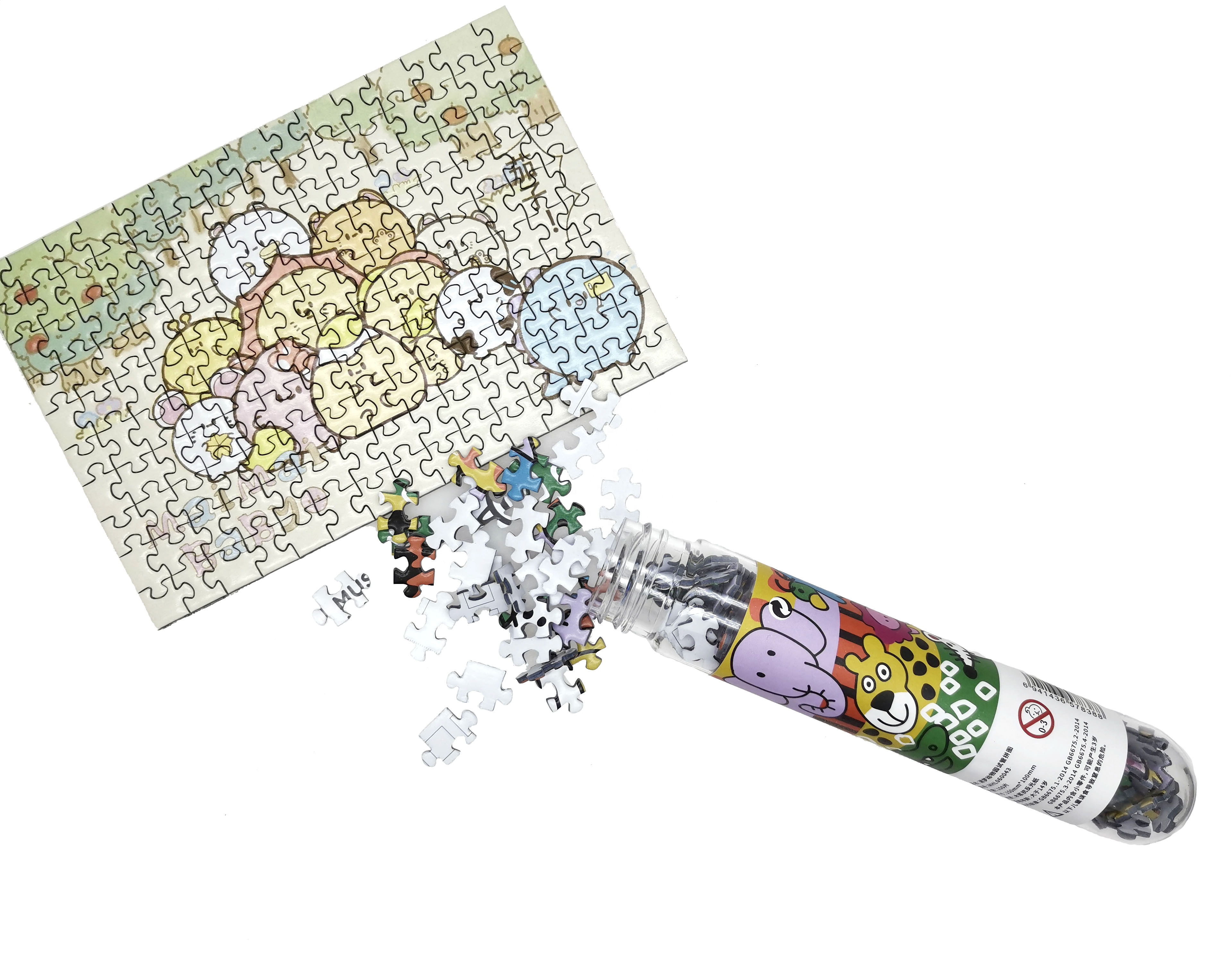 Мини-пазл в тубе с импортным картоном, 150 штук