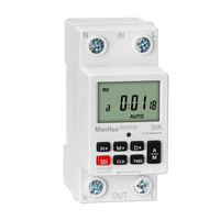 Manhua MT90 Pompa Digital Modular Cerdas Motor Beban Berat Saklar Timer Waktu 30A 40A 230VAC Bertenaga Baterai 7 Hari 24 Jam