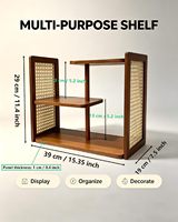 Étagère de rangement 3 niveaux pour café et matcha, pour comptoir de cuisine, pour grains, filtres, outils à matcha, tasses, mugs, pour baristas à domicile et le thé