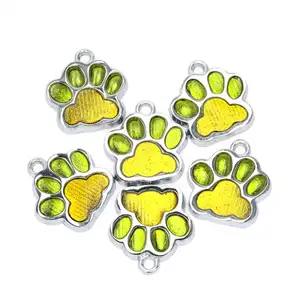2013 Cute animal pet dog cat paw Bling Bling footprints charm necklace pendant
