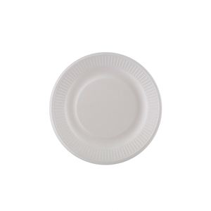 Assiettes jetables en bagasse de canne à sucre 100 % biodégradables de haute qualité, qualité alimentaire, compostables, pour mariages et événements - Product Image 1