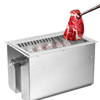 Four à barbecue électrique commercial en acier inoxydable, grill yakiniku, puissance 1000-3000W, équipement multifonctionnel pour buffet et fondue, garantie 1 an