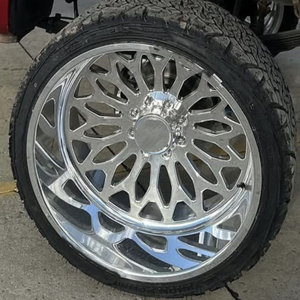 Ruedas LSGZL de Alto Brillo, Súper Ruedas Individuales, Tamaño 24, Ancho <span class=keywords><strong>14</strong></span>, Patrón de Pernos 8x180, Diámetro Central 124.1 para Silverado 2500HD 2016 - Product Image 2