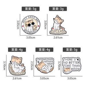 <strong>Antique</strong> Style <strong>Cat</strong> Shape Collar Pin Brooch Set New Design Cute Animal Series with Enamel Finish Creative Metal Badge for <strong>Cats</strong> - Product Image 6