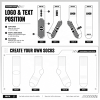 Chaussettes de yoga personnalisées, douces, absorbant les chocs, antidérapantes, élastiques, pour l'entraînement en salle de sport