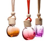 Diffuseur de parfum pour voiture, petit flacon rond plat brun personnalisé avec logo, 6 ml