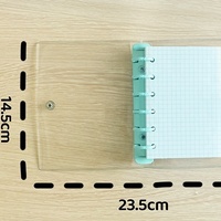 Carnet à spirale A7 à 6 trous avec couverture transparente en PVC, simili cuir, couleur bonbon, clip simple, agenda simple