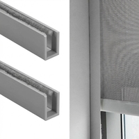 Tira de Bloqueo de Luz para Ranuras Laterales, Precio de Fábrica, en Forma de U, Resistente al Viento y al Sol, Canal de Oscurecimiento, Persianas y Cortinas de Aleación de Aluminio