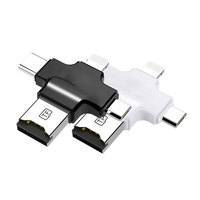 Adaptador OTG 3,0 de alta velocidad Lector de tarjetas de memoria de cámara de teléfono móvil Cuatro en Uno con interfaz USB Compatible con tarjetas TF y SD