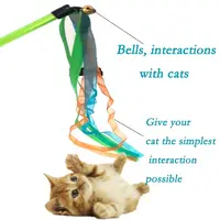 Amazon chaveiro interativo para gatos, venda quente, alta qualidade, anel de sino, brinquedo de gato