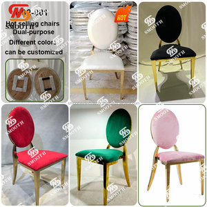 SMOOTH Modern Wedding Hotel Furniture <b>Pink</b> Cushion Gold <b>Chair</b> Restaurant Stacking Wedding Resin Louis <b>Chair</b> - Product Image 4
