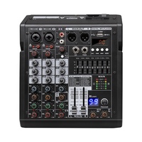 TDS série 4/6/8CH petite console de mixage USB avec effets BT/99 DSP/1 entrée AUX/2 voies stéréo/7 EQ marque/enregistrement/MP3