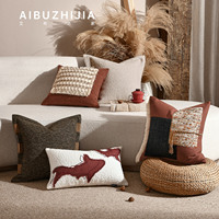 Housse de coussin brodée AIBUZHIJIA, housse de coussin décorative de luxe pour canapé et maison