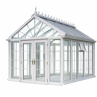 Verrière de jardin en aluminium de style victorien, serre en verre, véranda extérieure, 4 saisons, double vitrage Low-E, sur mesure, OEM