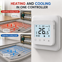 Thermostat intelligent pour chauffage au sol électrique domestique HY518 avec contrôle à distance via application mobile Tuya WiFi, utilisation en garage, design rabattable