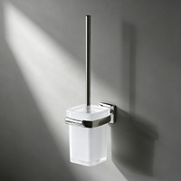 Ensemble brosse et support WC mural antidérapant en verre de qualité supérieure pour hôtel et villa – Durable