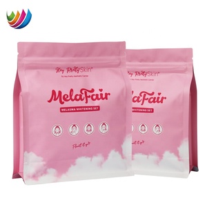 Emballage debout exfoliant en plastique à impression personnalisée avec fermeture à glissière sacs de savon en feuille d'aluminium pour sceller l'arrière du savon fait <span class=keywords><strong>maison</strong></span> - Product Image 2