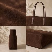 Sac messager de luxe en cuir suédé avec poignée lisse, sac à bandoulière pour femme, idéal pour les voyages quotidiens et les ordinateurs portables
