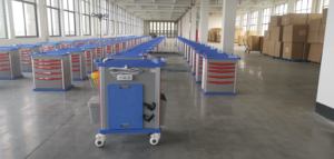 Mobiele ER-crashcart ziekenhuismeubilair met infuuspoot en zuurstoftankhouder, duurzaam metaal en wielen - Product Image 5