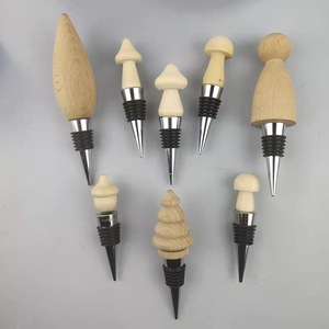 Wood Wine Stopper Set Solid Wood Bottle Seal For Home Use Simple Style Sealing - Product Image 1