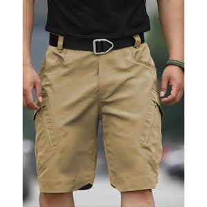 Pantalones Cortos Tácticos para Hombre, Cintura Elástica, Secado Rápido, Tela Oxford, para Senderismo y Actividades al Aire Libre - Product Image 3