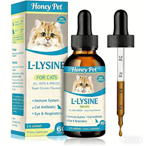 <span class=keywords><strong>Gotas</strong></span> Líquidas de L-Lisina Honey Pet OEM ODM para Razas Pequeñas, Gatos, Apoyo al Sistema Inmunológico, <span class=keywords><strong>Antibiótico</strong></span>, Suplemento Ocular y Respiratorio - Product Image 1