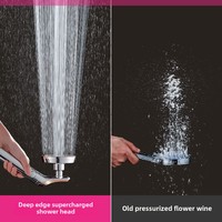 Ensemble de pommeau de douche à effet pluie suralimenté moderne robinet de bain avec chauffe-eau et tuyau pour la maison boîte de salle de bain emballée