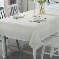 Housse de table rectangulaire 54x72 pouces en PVC imperméable et antidérapante, motif floral bronzé, style européen, pour salle à manger et banquet