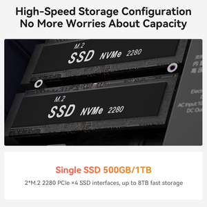 Mini <span class=keywords><strong>PC</strong></span> con Doble Ethernet 2.5G, AMD Ryzen 7 7735U de <span class=keywords><strong>8</strong></span> Núcleos, <span class=keywords><strong>Windows</strong></span> 11 Pro, Mini Computadora de Escritorio, Gráficos Radeon 680M, Servidor - Product Image 4