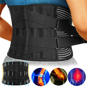 Wholesale Lower <b>Back</b> <b>Brace</b> Lumbar Support Belt Adjustable Double Pull Breathable Spine Decompression Medical Orthopedic Pain - Product Image 4