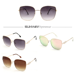 Wholesale Fashion Oversized Square Frames Metal Sunglasses UV Protection Lenses <b>Sun</b> Glasses for Men Women <b>Shades</b> Custom - Product Image 2