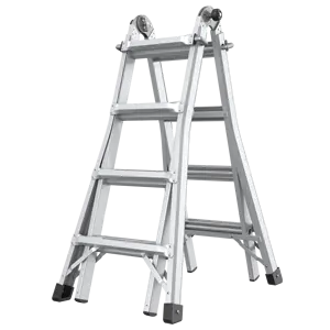 Dubbelzijdige Opvouwbare Opstapladders Opvouwbare Multifunctionele Aluminium Ladder
