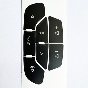 Steering Wheel Control Button Sticker For Chevrolet Yukon Tahoe 2007 2014 Black Adhesive Repair <b>Decal</b> - Product Image 1