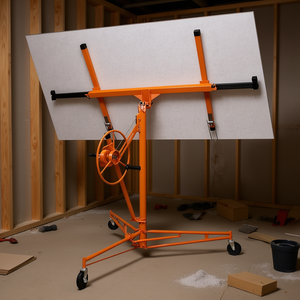 Lève-panneaux de construction pour cloisons sèches, manuel, 16 pieds, capacité 150 lb, avec roulettes pour travaux de construction - Product Image 2