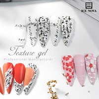 ICE NOVA Texture Gel Polonais 4 Couleurs Ongles Diy 3d Gypse Gel Ongles Plâtre Dessin Design Art Hema/Tpo Vernis Sans Décoration
