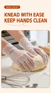 Guantes Desechables de PVC Transparentes, Aptos para Alimentos, Lisos e Impermeables para la Manipulación y Preparación de Alimentos - Product Image 3