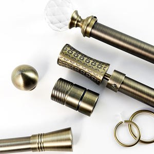 <span class=keywords><strong>Aste</strong></span> per Tende di Lusso in Stile Europeo, Costruzione in Alluminio Solido con Finali Decorati per Ville e Hotel, Lunghezza Personalizzabile - Product Image 3