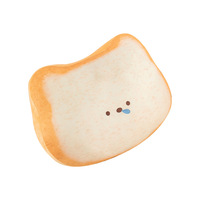 Coussin décoratif en peluche en forme de pain grillé chat mignon, rembourrage en coton PP, super doux, pour canapé, vente en gros