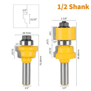 ชุดดอกกัดเดือยและร่องประตูหน้าต่างแบบเ<span class=keywords><strong>ป</strong></span>ลี่ยนได้ สองชิ้น สำหรับ<span class=keywords><strong>ป</strong></span>ระตู ตู้ งานไม้ ดอกกัดสำหรับเครื่องกัดไม้ OEM HRC 45-50 - Product Image 3
