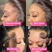 Perruques de cheveux humains naturels sans colle, perruque frontale en dentelle HD transparente, cheveux péruviens bruts, pour femmes noires – Fournisseur de confiance