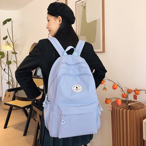 Large Capacity <b>Backpack</b> For Girls 15 Inches <b>School</b> Education Simple Design High <b>School</b> Student <b>Backpack</b> - Product Image 1