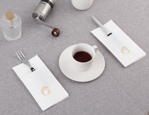 Serbet sekali pakai putih 3 lapis ramah lingkungan dari bubur kayu, 8 lipatan, dengan kemasan untuk restoran, pernikahan, dan katering - Product Image 6