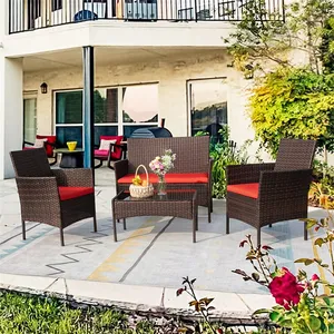 Altovis individueller französischer stil außenbereich pe rattan stuhl weide cane bistro set patio möbel