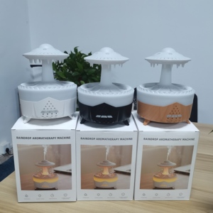 Diffuseur d'arômes électrique à gouttes de pluie à expédition rapide, humidificateur à brume fraîche de 350 ml avec télécommande pour la maison et le bureau - Product Image 4